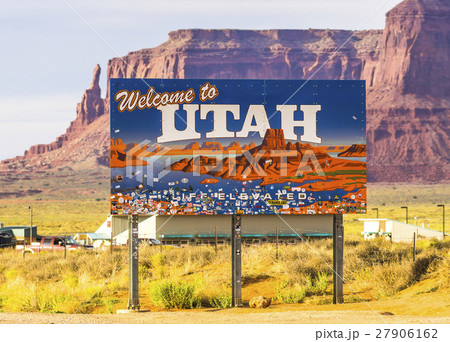 Arizona sign near by the road,Arizona,usa. 27906162