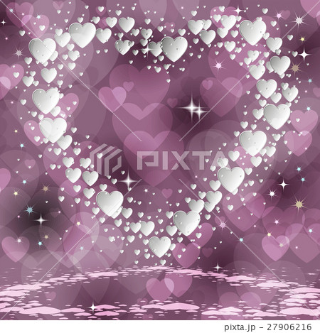 Purple background with white hearts set 27906216