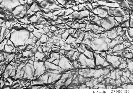 Silver background, shiny creased paper Silver background, shiny creased paper 27906436