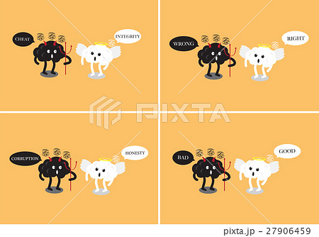 brain angel and brain devil cartoon debating brain angel and brain devil cartoon debating 27906459
