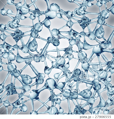 Molecule illustration over blue background, Life 27906555