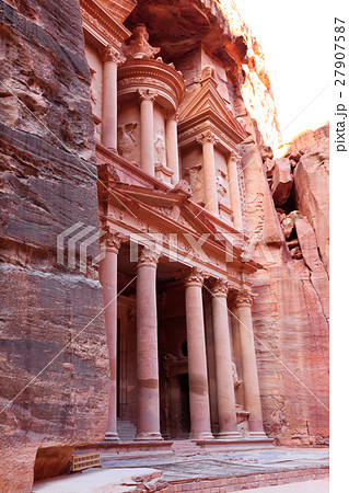 The Treasury in Ancient Nabatean City of Petra The Treasury in Ancient Nabatean City of Petra 27907587
