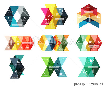 Vector arrow option infographic templates set 27908641