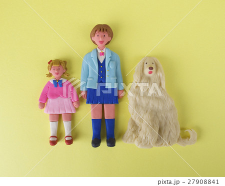 姉妹と犬 27908841