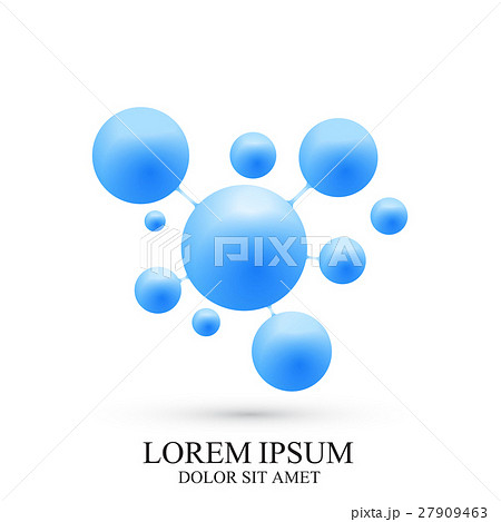 3D Logotype icon dna and molecule. Vector template 27909463