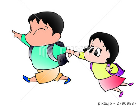 登校する二人 27909837