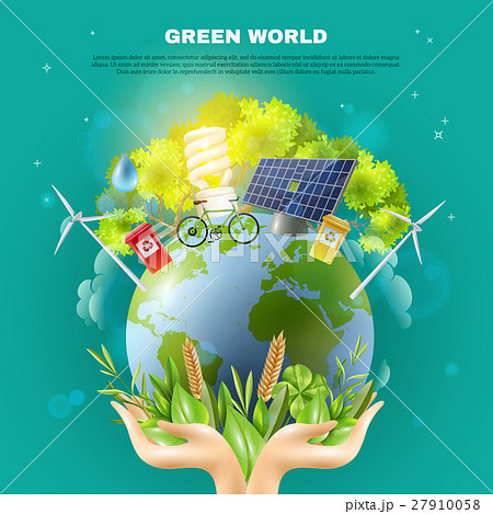 Green World Ecology Concept Composition Poster  27910058