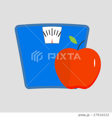 Health diet, scales and apple 27910222