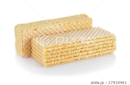 wafer dessert on white background 27910461