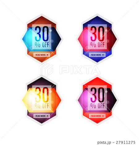 Vector abstract geometric sale labels 27911275