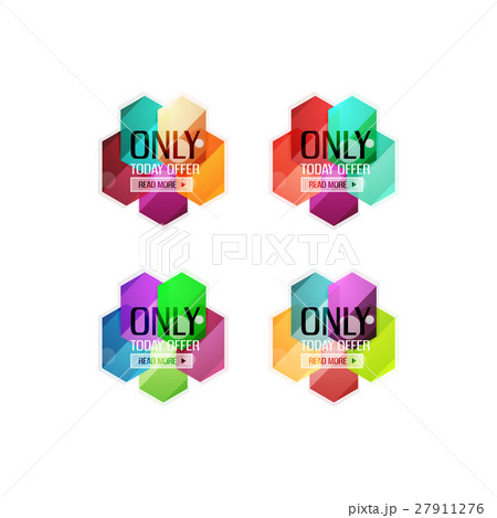 Vector abstract geometric sale labels Vector abstract geometric sale labels 27911276