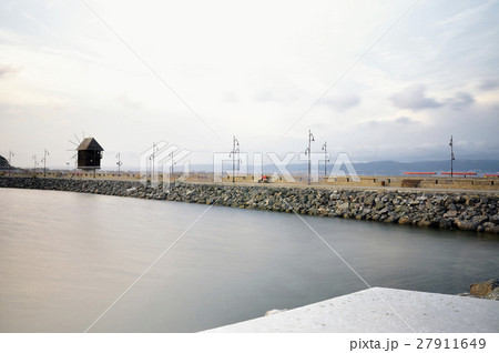 Old mill on the entrance of old Bulgarian town Nessebar 27911649