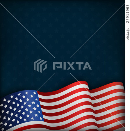 Wavy USA National Flag on Blue Wavy USA National Flag on Blue 27911963