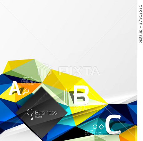 3d polygonal object triangles, abstract background 27912531