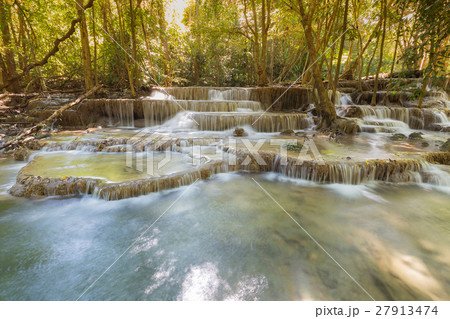 Beautiful natural deep forest waterfalls 27913474