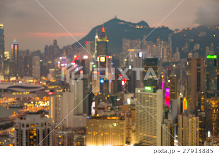 City office blurred lights Hong Kong City office blurred lights Hong Kong 27913885