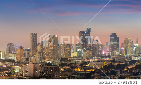 Cityscape downtown night view 27913901