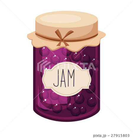 Sweet Black Currant Purple Jam Glass Jar Filled 27915803