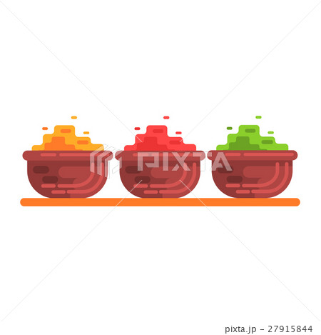 Set Of Different Color Curry Spices On The Market Set Of Different Color Curry Spices On The Market 27915844