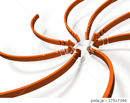 流入する人の流れを描いた3Dイラスト 流入する人の流れを描いた3Dイラスト 27917366