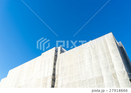 修繕工事中の日本のマンションの風景 27918666