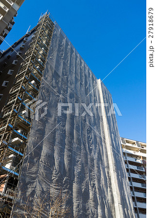 修繕工事中の日本のマンションの風景 9 27918679