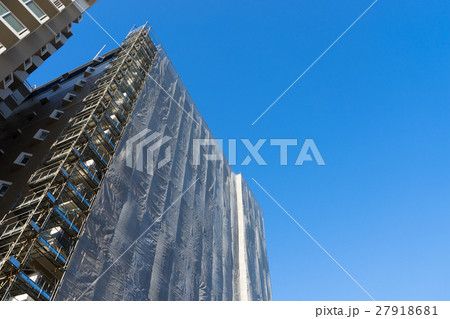 修繕工事中の日本のマンションの風景 11 修繕工事中の日本のマンションの風景 11 27918681