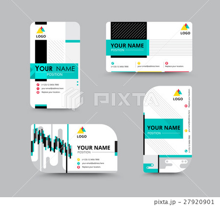 Business contact card template design. 27920901