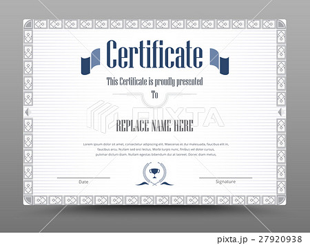 Certificate, Diploma of completion. vector 27920938