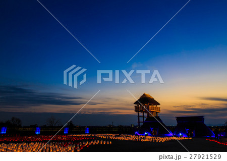 吉野ヶ里遺跡　光の響　ライトアップイベント 27921529