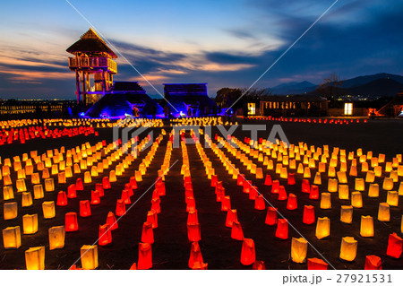 吉野ヶ里遺跡　光の響　ライトアップイベント 27921531
