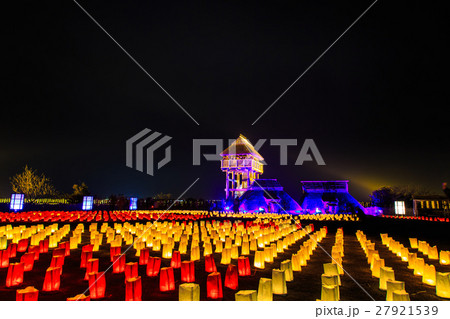 吉野ヶ里遺跡　光の響　ライトアップイベント 27921539