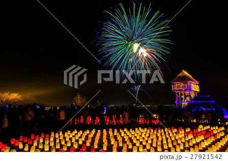 吉野ヶ里遺跡　光の響　花火 27921542