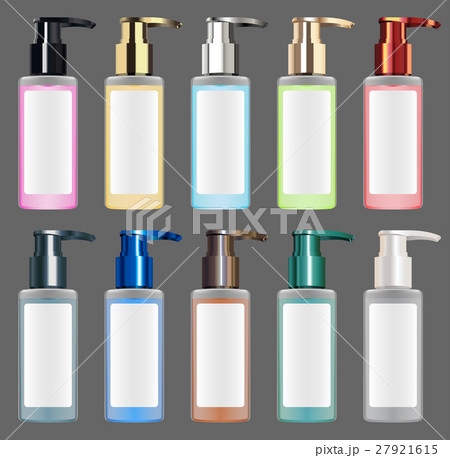 real colorful metallic liquid cosmetic tube vector 27921615