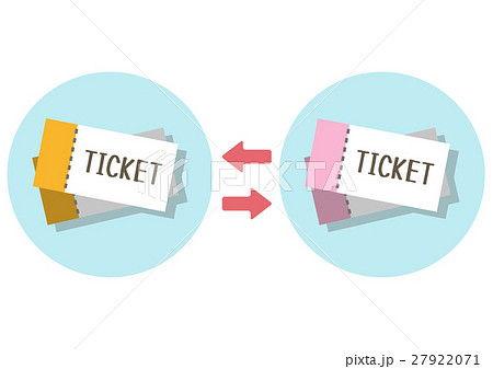 イラスト素材 チケット交換のイラスト素材 [27922071] - PIXTA