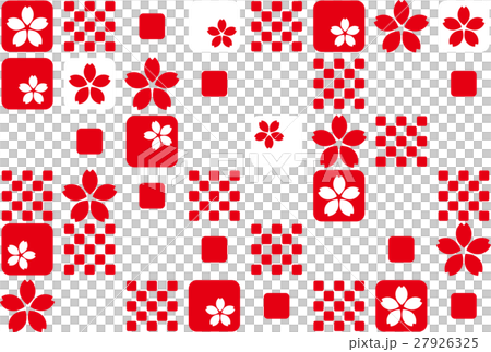 Sakura checkered background red Sakura checkered background red 27926325