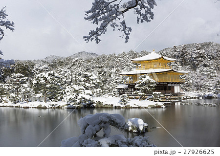 雪の金閣寺/京都 雪の金閣寺/京都 27926625