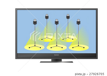 テレビに映った5つのマイク テレビに映った5つのマイク 27926705