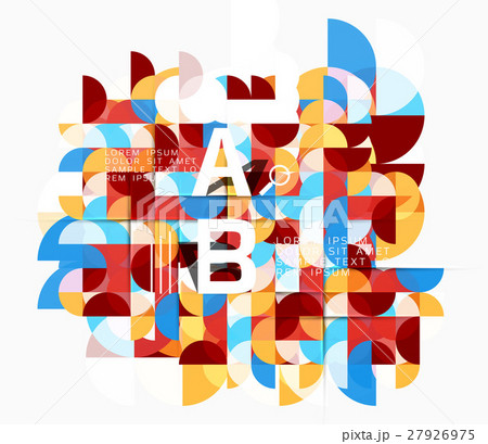 Abstract circle geometric composition isolated on 27926975
