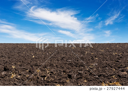 black field and blue sky black field and blue sky 27927444