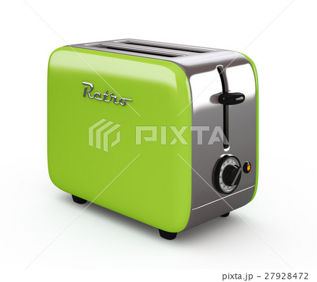 Vintage toaster isolated on white 3D illustration 27928472