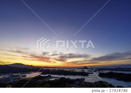 雲仙天草国立公園天草松島天草五橋夕景 雲仙天草国立公園天草松島天草五橋夕景 27928786