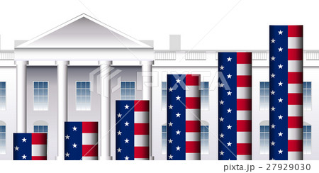 アメリカ　 ホワイトハウス　 グラフ　背景  27929030