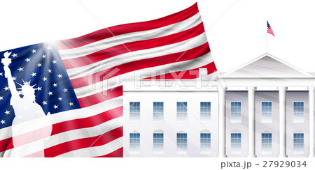 アメリカ　 自由の女神　 国旗　ホワイトハウス  27929034