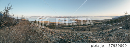 Panorama of rocky coast. Lake Baikal. Panorama of rocky coast. Lake Baikal. 27929899