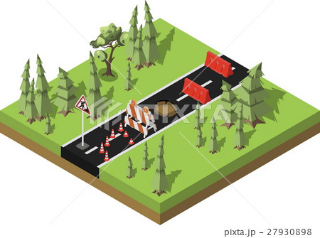 Isometric road repair 27930898
