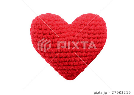 red heart, knitting yarn isolated on white 27933219