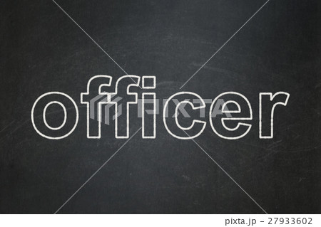 Law concept: Officer on chalkboard background Law concept: Officer on chalkboard background 27933602