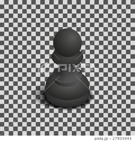 Black chess piece pawn isometric, vector  27935043