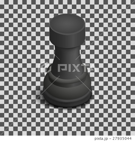 Black chess piece rook isometric, vector  27935044